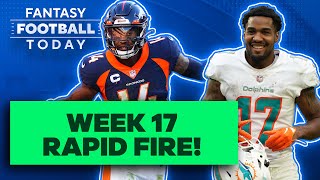 Week 17 Roster Breakdown: Playoff Rankings, Projections, Starts/Sits | 2022 Fantasy Football Advice