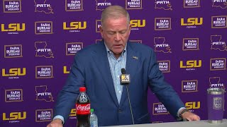LSU head coach Brian Kelly talks about lawsuit filed by former football player, Greg Brooks.