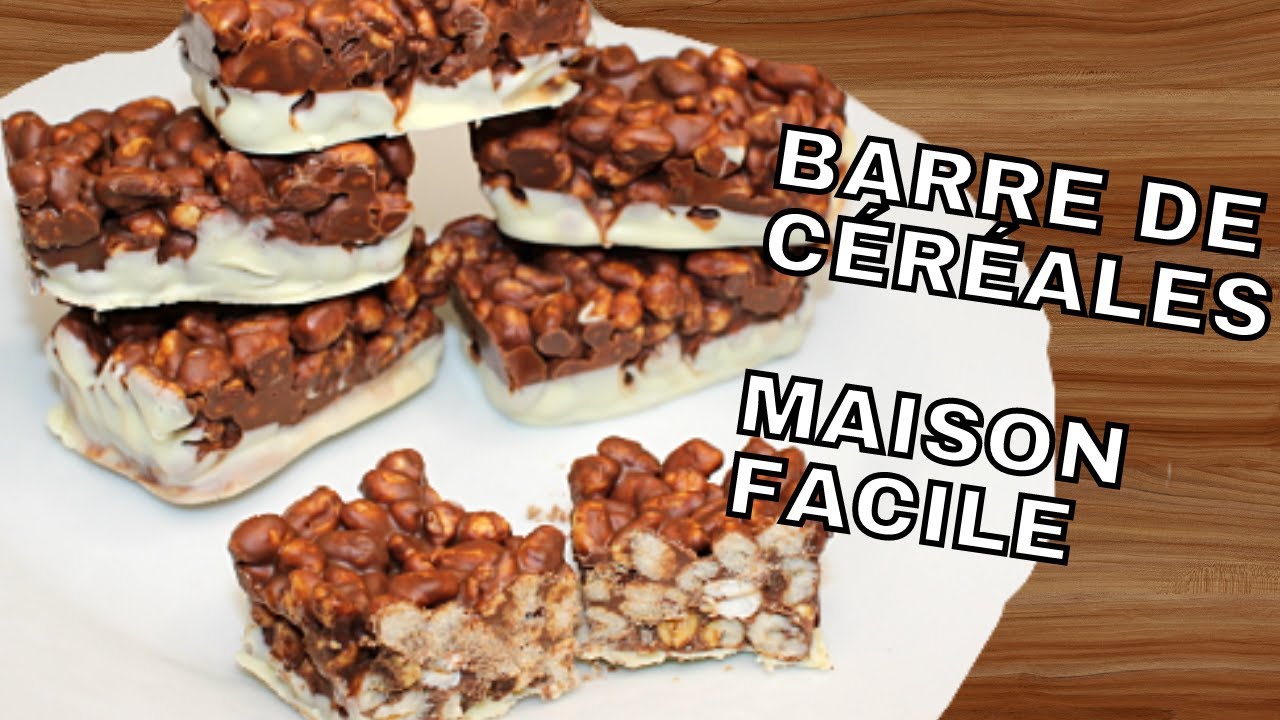Barre de céréales au chocolat fait maison et facile - YouTube
