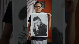 Karan Aujla Realistic Pencil Drawing ✍️ | Graphite & Charcoal Portrait | #shorts