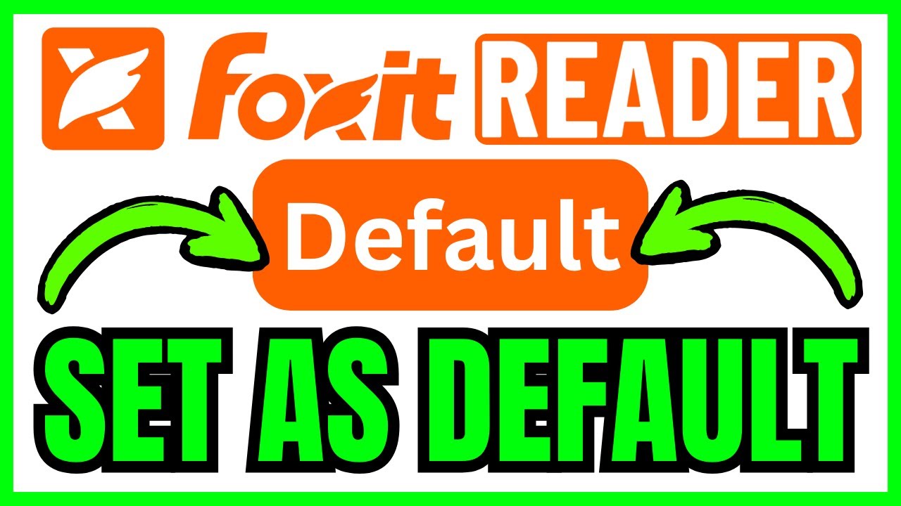 How To SET Foxit Reader As Default PDF Reader (QUICK & EASY) 2026 - YouTube