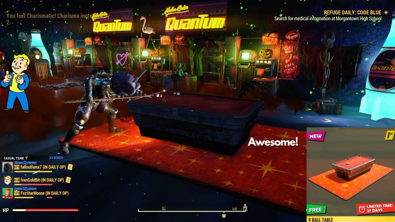 Red 9 Ball Table Game Room Fallout 1st Best Atomic Shop Items