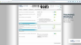 Paymaster Training - Bulk import of information