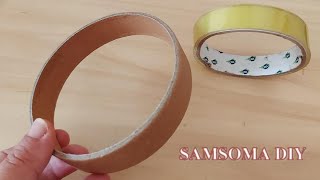 عندك رول شريط لاصق كبير ؟؟ شوفي ماذا يمكنك ان تصنعي به /  How to reuse waste tape roll at home