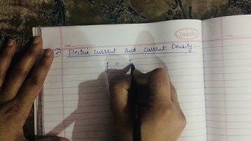 Electric current and current Density