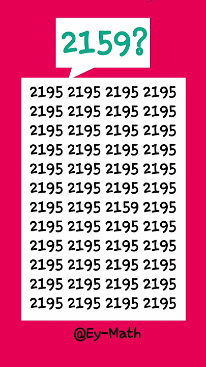 Logically point out the hidden 2159 in 10 seconds! #fyp #fypviral #fypyoutube #iqtest #shorts