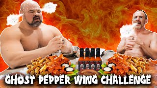 GHOST PEPPER HOT WING CHALLENGE Ft. BRYAN CALLEN | SPICY SIT DOWNS