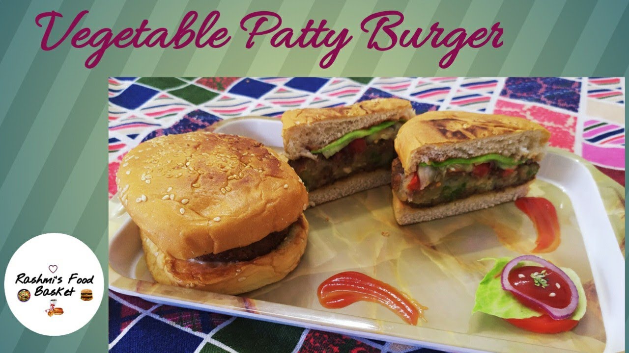 Indian style veg aalu tikki burger recipe Yummy vegetable Patty