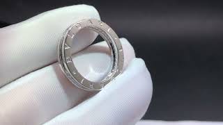 Bvlgari B.zero1 one-band pavé diamonds ring in 18k white gold