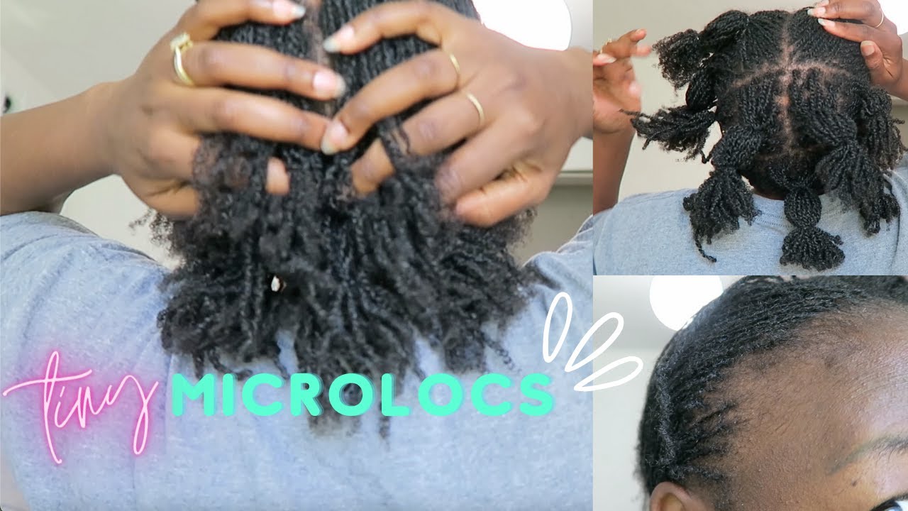 My DIY Microlocs Installation on 4C Natural Hair