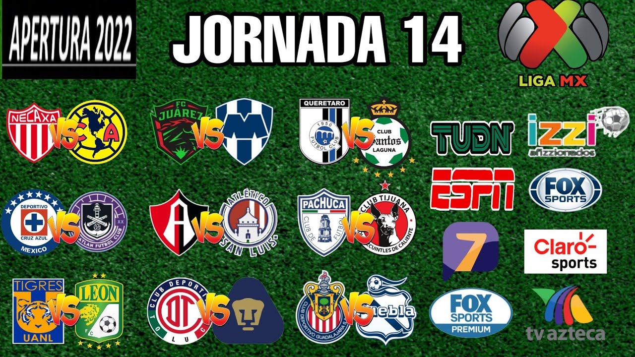 FECHAS, HORARIOS Y CANALES PARA LA JORNADA 14 DE LA LIGA MX APERTURA ...