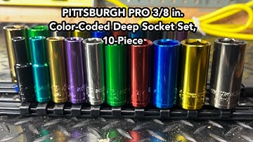 PITTSBURGH PRO 3/8 in. Color-Coded Deep Socket Set, 10-Piece - Review
