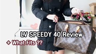 Louis Vuitton Speedy 40 Review, Mod Shots,What Fits Inside?