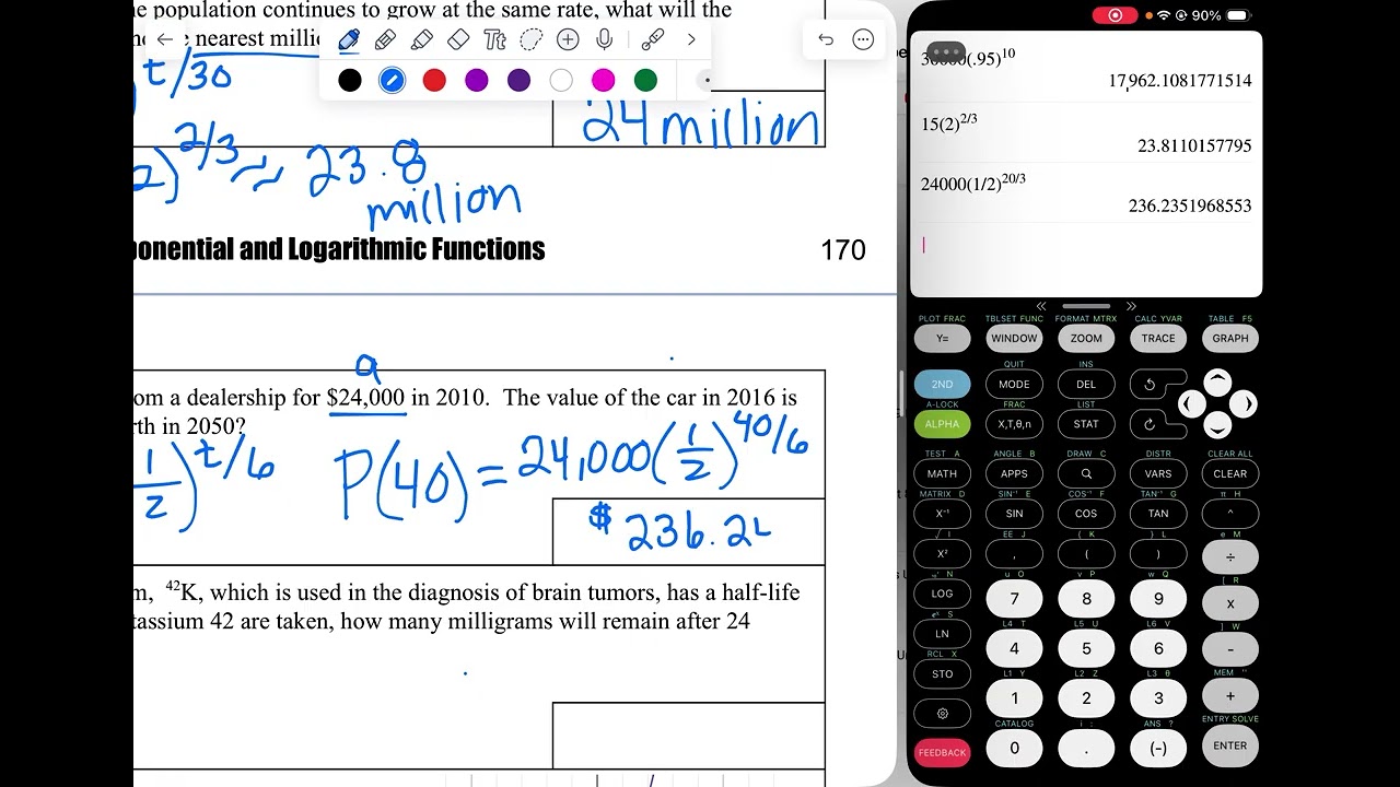 Applications of Exponential Functions Unit 9 Precalc