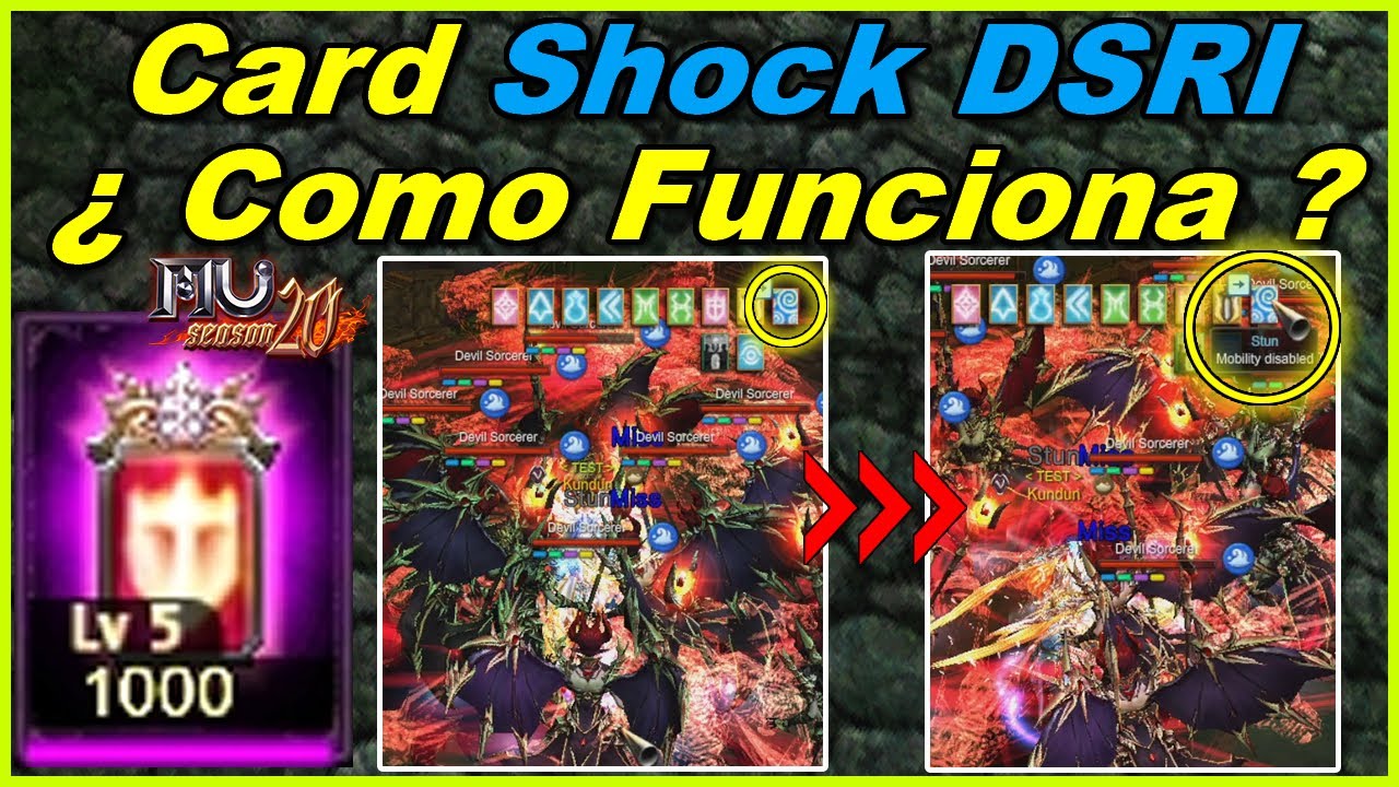 (PVM) Card Shock DSRI ¿ Como Funciona ? | Mu Online Season 20 1-3 #mmorpg #muonlinepc #gaming