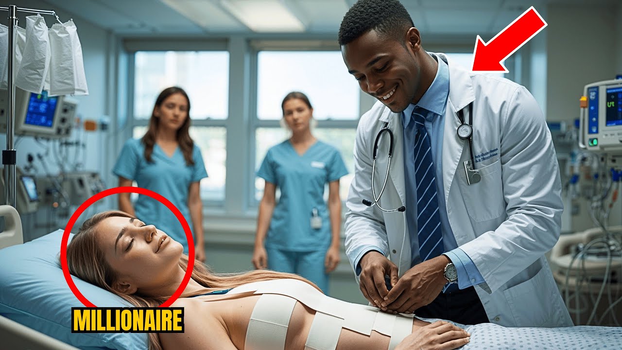 Young Black Doctor Changes Bandage Of MILLIONAIRE Woman In Coma – Shockingly, She WOKE UP And...
