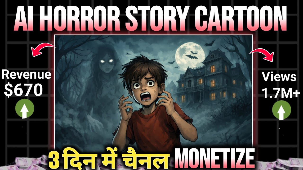 Ai horror cartoon video kaise banaye (Full Course 2026) Ai video kaise banaye | Ai horror stories