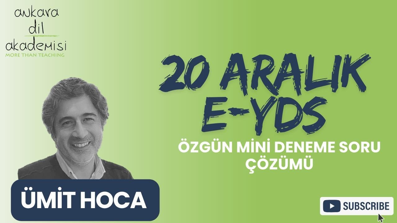 20 Aralık 2025 EYDS öncesi Mini Deneme