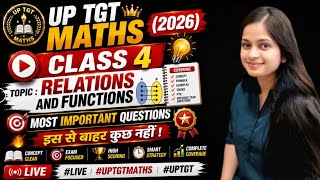 UP TGT MATHS Relations and Functions class 04 | up tgt maths preparation last 6 month @gmt0