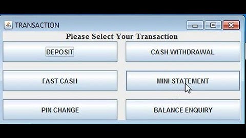 ATM Simulator | JAVA Project Download