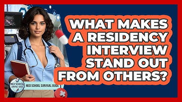 What Makes A Residency Interview Stand Out From Others? - Med School Survival Guide