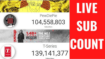 PewDiePie VS T-Series  - Top 50 YouTube Live Subscribers Count