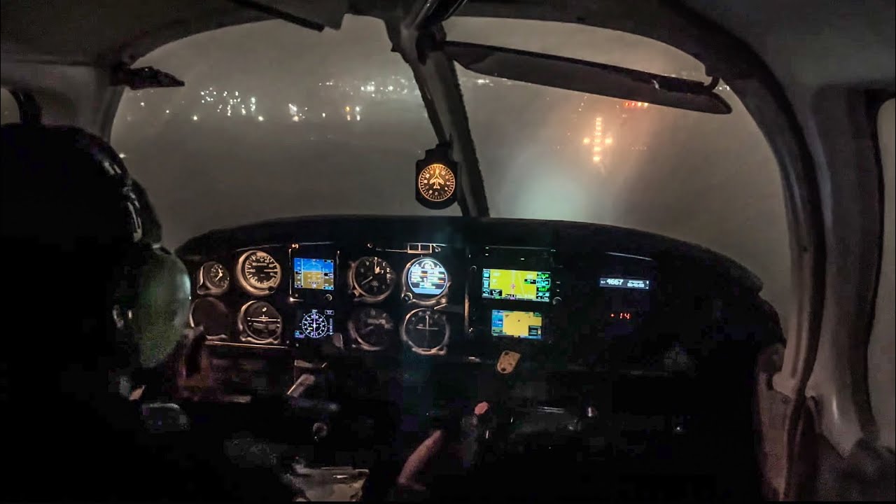 Piper Cherokee RNAV IMC Instrument Approach & Landing