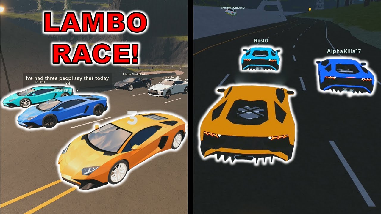 Racing Lamborghinis Roblox Driving Simulator Youtube - roblox lamborghini song