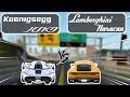 Koenigsegg jesko vs lamborghini huracan  drag race extreme car driving simulator shorts