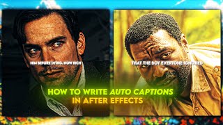 Fastest Way to Add AUTO CAPTION'S in After Effects 