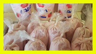 Transformado 3 litros de yoghurt de Fresa en 20 HIELITOS PARA VENDER