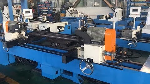 heavy duty double end round bar chamfering machine with center hole drilling