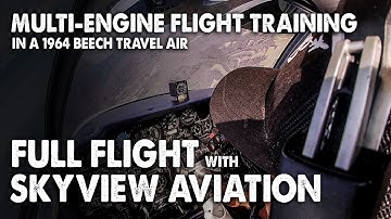 FULL MULTI ENGINE TRAINING FLIGHT IN BEECH TRAVEL AIR