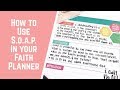 How to use SOAP in your Faith Planner