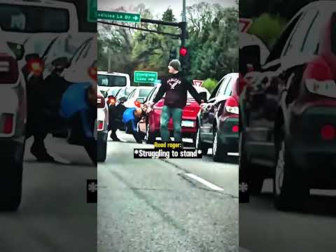 Road Rager Hits Driver's Car Bumper