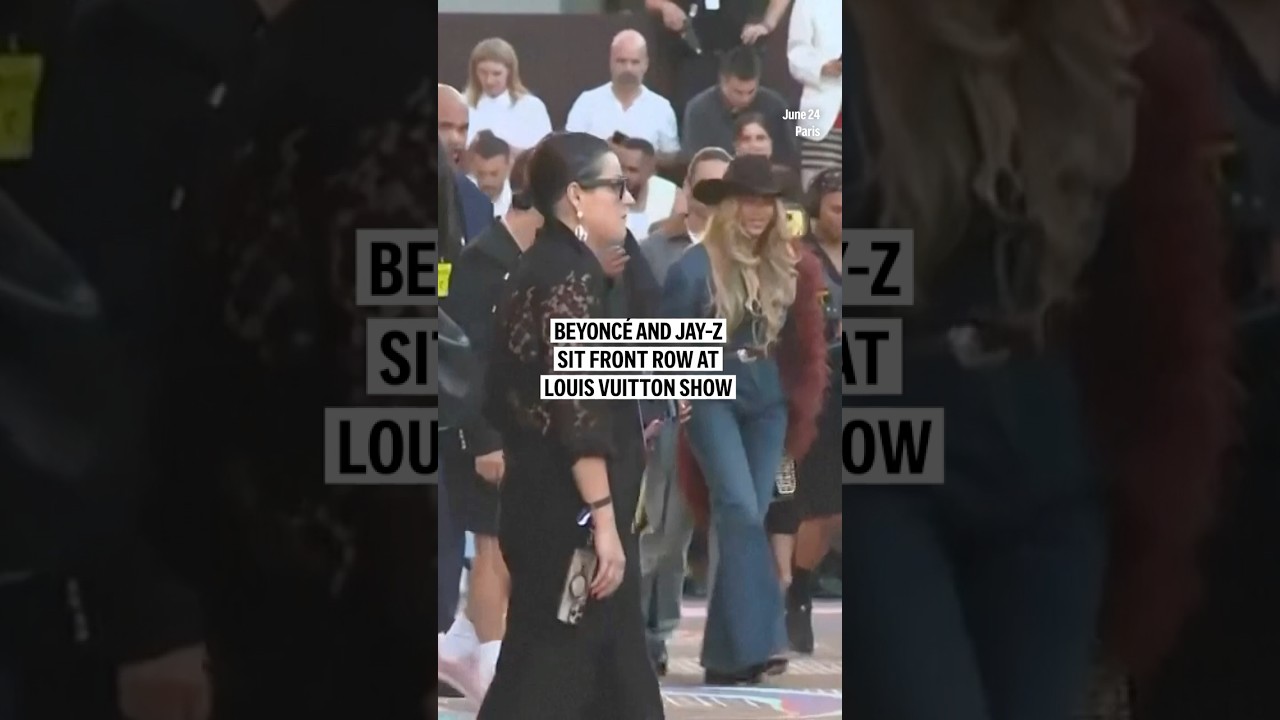 Beyoncé and Jay-Z sit front row at Louis Vuitton show
