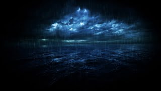 Very Strong Rain and Deep Thunder Sounds for Sleeping | Dimmed Screen  Ocean Storm to Fall Asleep