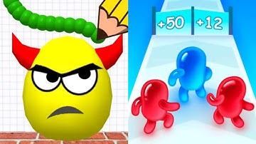 Draw To Smash Logic Puzzle VS Join Blob Clash 3D Satisfying ASMR Gameplay (Android,ios) (New Update)