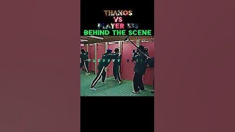Thanos vs Player 333 behind the scene 💀#squidgame2 #shorts