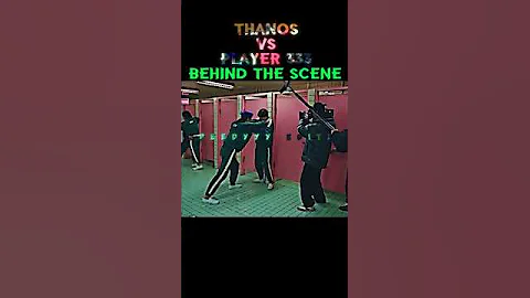 Thanos vs Player 333 behind the scene 💀#squidgame2 #shorts