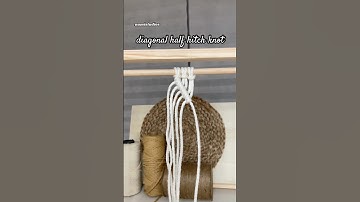 diagonal half hitch knot🧵#macrame #diymacramé #macrametutorial
