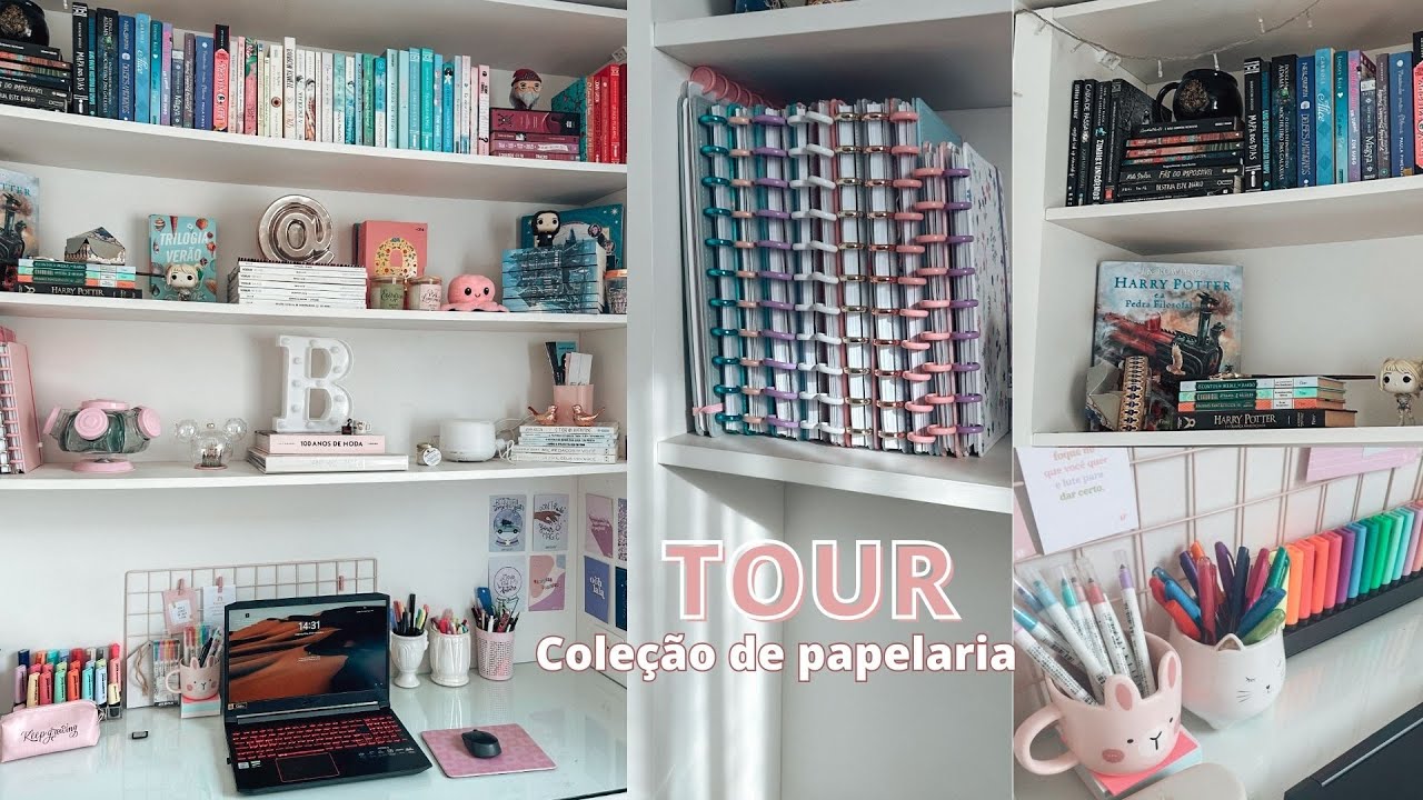 TOUR PELA ESCRIVANINHA + COLEÇÃO DE PAPELARIA *aesthetic e pinterest*