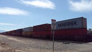 BNSF 6990 Eastbound Double Stack Intermodal Train (W/ DPU'S) - Riverside, CA USA 6/12/2020