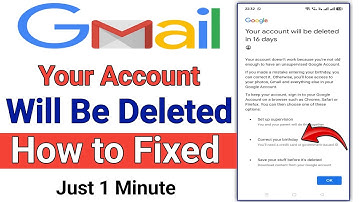 Your account will be deleted in 16 days gmail problem how to solve | recover gmail account 2025