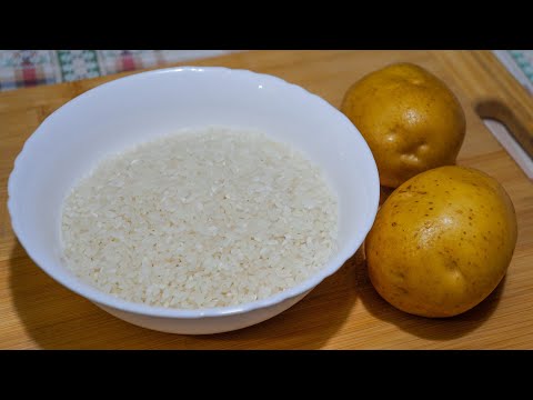 Беру рис и пару картофелин и готовлю потрясающий ужин без мяса! Вся семья в восторге от рецепта!