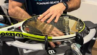 How to re-string a Wilson Ncode Npro Team tennis racquet