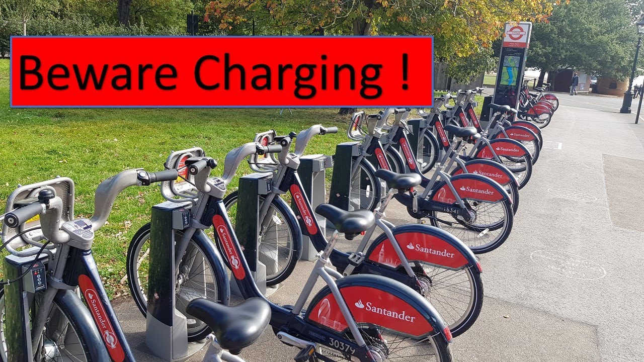 Santander (War Barclays) Cycle Hire - Misleading Display BEWARE CHARGING !!