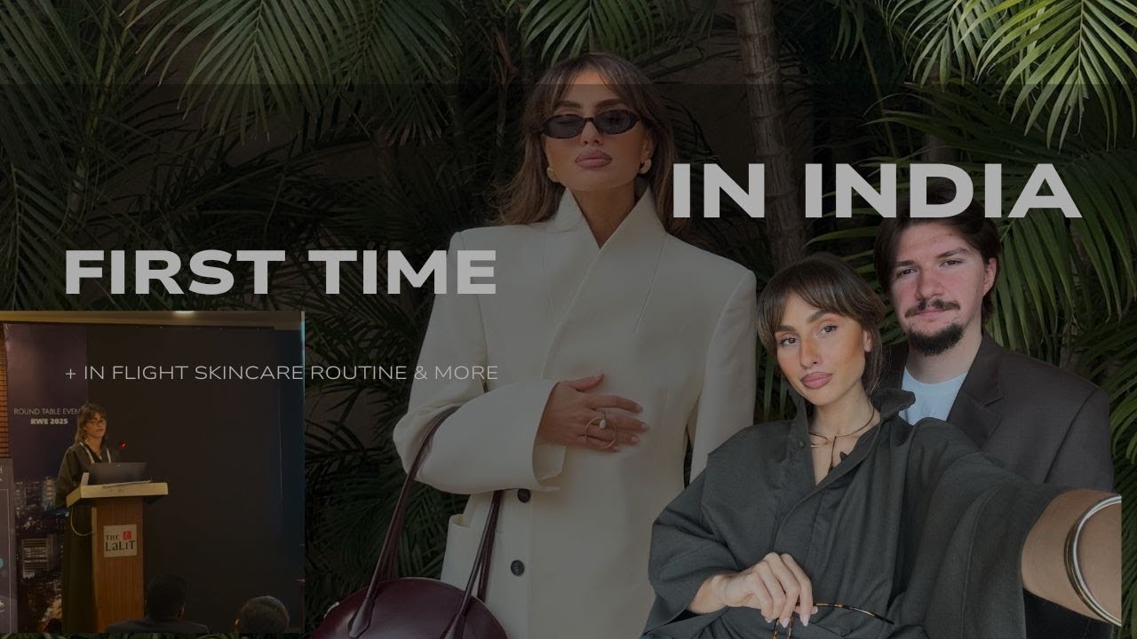 First Time in India | In-Flight Skincare Routine & More