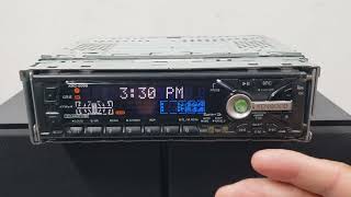 How to adjust and set the clock time on a Kenwood HRC-509S Car Stereo Radio Head Unit