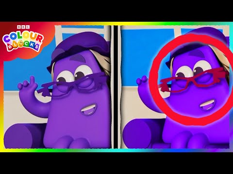 Spot The Difference Red And Purple Colour Game Kids Learn Colours Colourblocks